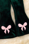 Green faux velvety pants. PNG50676 Jean
