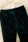 Green faux velvety pants. PNG50676 Jean