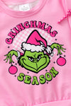 Pink Grinc*mas sweatshirt with sleeve bows. TPG50655 Jean