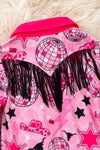 Disco, western printed girls dress with fringe. TPG50990 JEAN