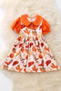 Halloween pumpkin printed wester dress. DRG54388 JEAN