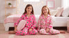 Pink Christmas tree & bow printed girls pajamas. PJG60521 SOL