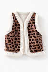 White animal printed applique top animal printed vest & matching denim jeans. OFG62669 AMY