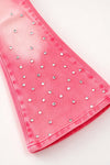 Pink rhinestone bell pants. PNG70007 SOL