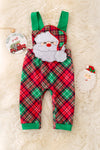 RPB40326 NAYDINE: Reindeer applique romper w/snaps.