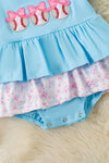 Baseball applique on lt. blue baby bodysuit. RPG60324 JEAN