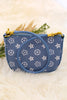 Blue mini shoulder bag. BBG40070 M