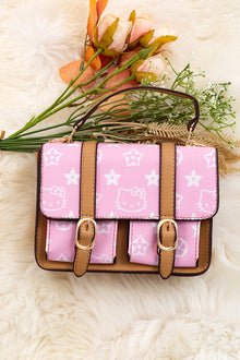  Lt. Pink Kitty printed crossbody mini purse. BBG40075 M