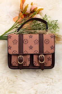  Brown/latte crossbody purse. BBG40073 M