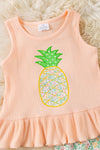Pineapple application tank top & floral shorts. OFG60254 JEAN