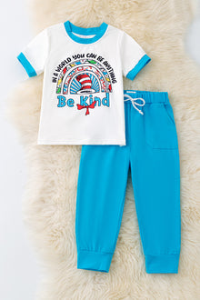  Boy's Dr.Seus* printed jogger set. OFB50079 SOL