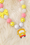 Back to school bubble necklace with pendant. 3pcs/$15.00