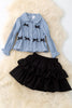 Coquette bow long sleeve top and skort. OFG52030 JEAN