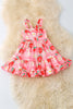 Sweet watermelon /floral ruffle dress. DRG50702 JEA