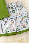 Green Boys hunting 2 piece short set. OFB50052 AMY-