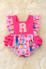 R applique baby onesie with snaps. RPG50366 Jean