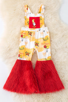  Dr.Seus** printed romper w/fur trim. PNG50132 AMY