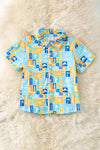 Howdy beachy printed boys buttons up shirt. TPB60194 SOL
