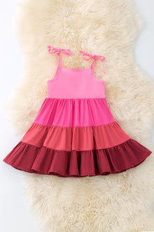  Multi-Color ruffle dress. DRG50867 SOL