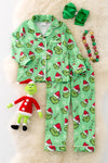 PJG40245 JEAN: Unisex Gr**** Christmas character pajama set.