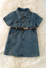 Girls denim dress with pockets. DRG60694 JEAN