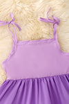 Multi-Purple tone ruffle dress. DRG50868 SOL