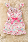 Seashell multi-printed girls romper. PNG60098 AMY