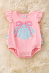 Floral seashell application baby bodysuit. RPG60257 SOL