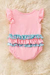 Floral seashell application baby bodysuit. RPG60257 SOL