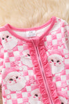 3d Santa printed baby onesie with ruffle trim RPG53659 SOL