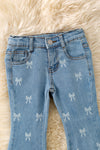 Coquette bow lt. blue denim jeans. PNG60122 SOL