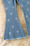 Coquette bow lt. blue denim jeans. PNG60122 SOL
