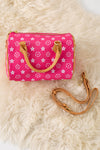 Hot pink Cylinder crossbody girls purse. BBG60014 S