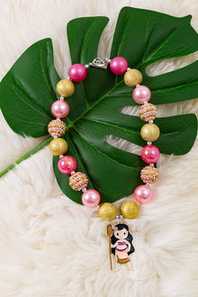  Multi-Color Bubble necklace w/ pendant.  3pcs/$15.00 ACG40220 M