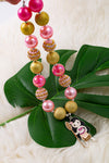 Multi-Color Bubble necklace w/ pendant.  3pcs/$15.00 ACG40220 M