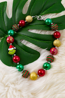  Multi-Color bubble necklace w/side pendant. 3PCS/$15.00 ACG40268 M