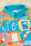 Turquoise back to school boys 2 piece set. OFB50080