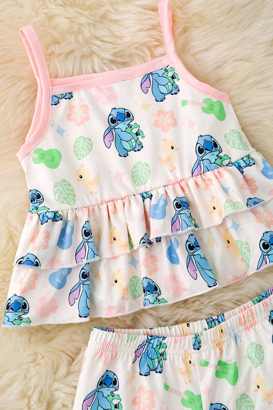 St*tch printed girls 2 piece set. OFG50534SOL