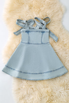  Light Blue a line girls dress. DRG51016 jean