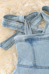 Light Blue a line girls dress. DRG51016 jean