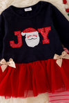 OFG41780 AMY: Joy applique ruffle top & striped leggings.