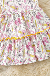 Coquette pencil printed on white back to school dress. DRG60853 JEAN