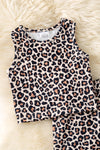 Leopard printed top & shorts. OFG60409 JEAN