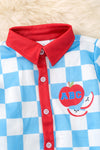Boys checkered printed back to school shirt. TPB50176