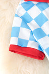 Boys checkered printed back to school shirt. TPB50176