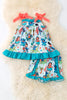 Blue character printed girls 2 piece set. OFG50664 Jean