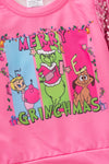 Hot pink sequins sleeves pullover sweatshirt. TPG50527 SOL