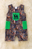 Deer Hunt" Side pocket boys baby romper. RPB50270 sol