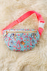9"X5" Multi-printed character fanny packs.
