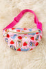 9"X5" Multi-printed character fanny packs.